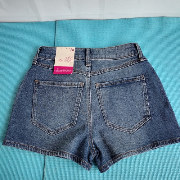 So Women's High Rise Curvy Mom Shorts Button Fly Size 0/24W - Picture 6 of 6